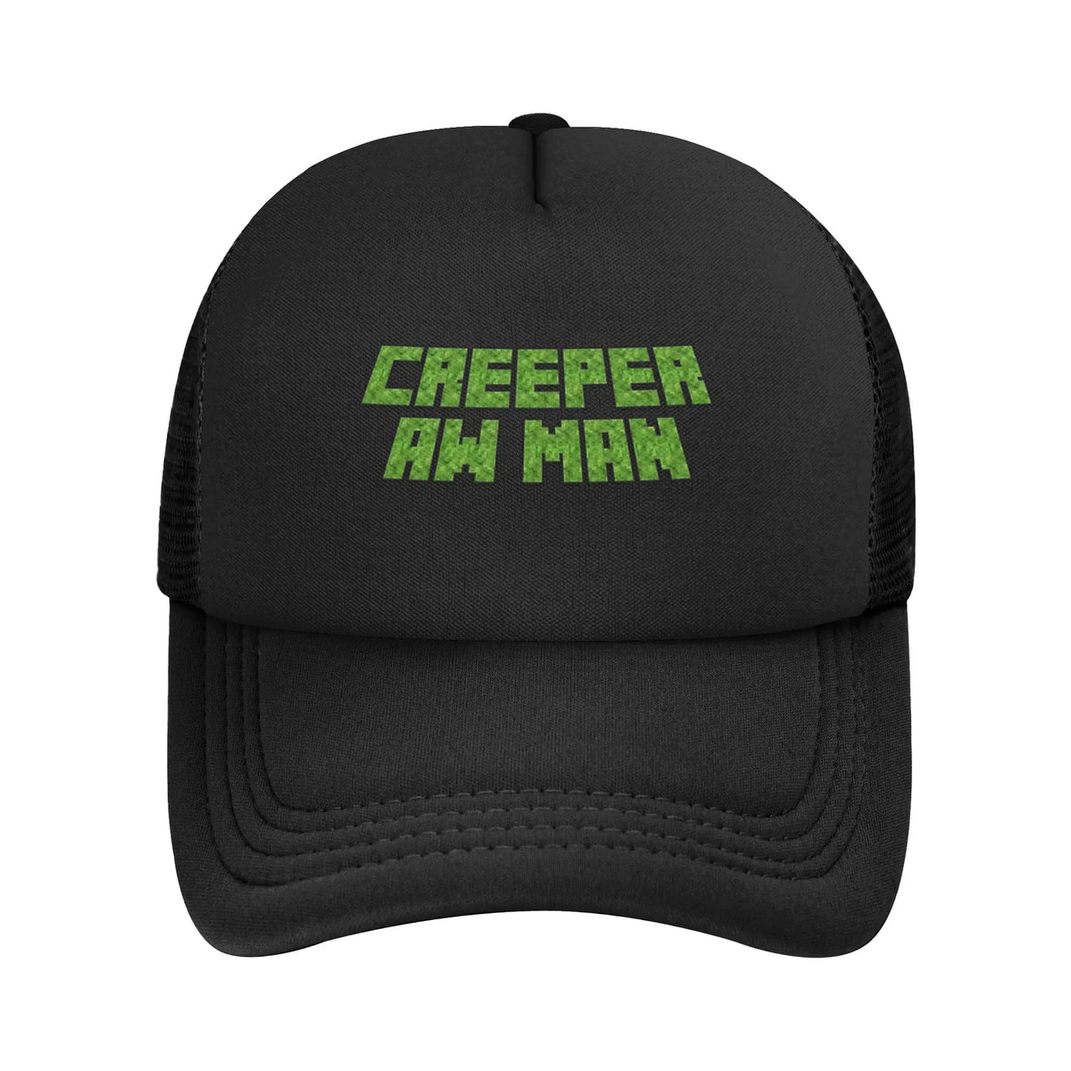 Kubinis nuotykių ieškotojas atranda už savęs „Creepers“ monstrą. Sunkvežimio vairuotojo kepurė. „Sun Hats“ kepurė. Reguliuojama „Snapback“ kepurė. Tinklinė beisbolo kepurė.