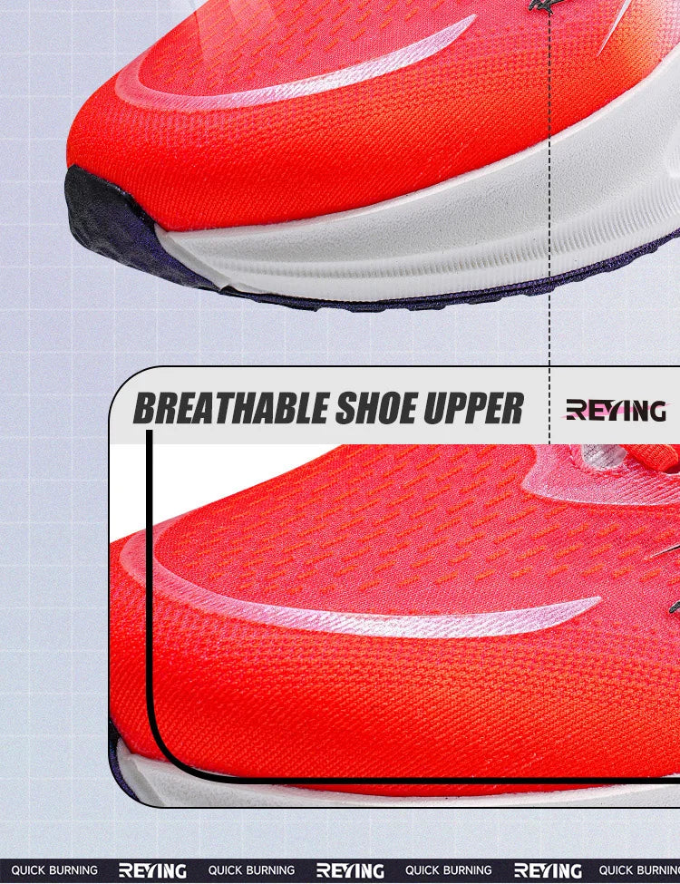 IRUNSVAN Co branded fast burning 1.0 carbon plate running shoes for men's marathon training shock-absorbing and breathable
