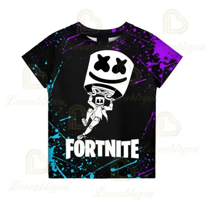 Battle Royale T-shirt Fortnite Victory T Shirt Kids Tops Girls Boys Clothes Harajuku Tees Children 3D 2025 NEW DESIGN