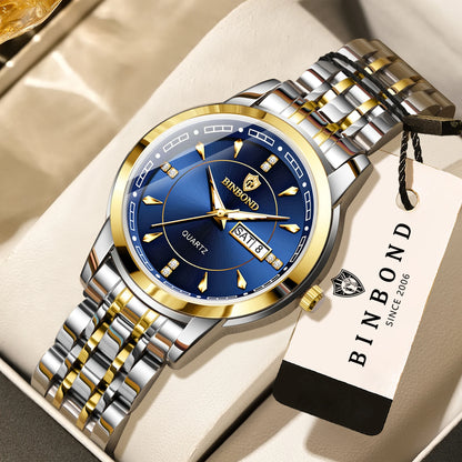 Genuine BINBOND luxury quartz watches for women – Water-resistant and luminous model – Gift idea (gift box included)