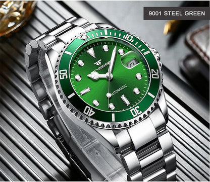 Montres-bracelets mécaniques BINBOND pour hommes, luxueuses, lumineuses, étanches, automatiques, à tourbillon, squelette