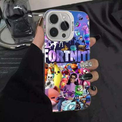 1 ks herní pouzdro F-fornite na telefon, pouzdro na telefon IMD, stříbrný kryt pro iPhone 16 15 14 13 12 11 Pro Max Plus