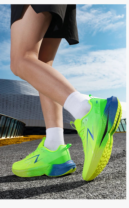 Zapatillas de running para hombre «Marathon Men», deportivas, especializadas, transpirables, ligeras, deportivas para mujer, antideslizantes, con suela de carbono, cómodas.