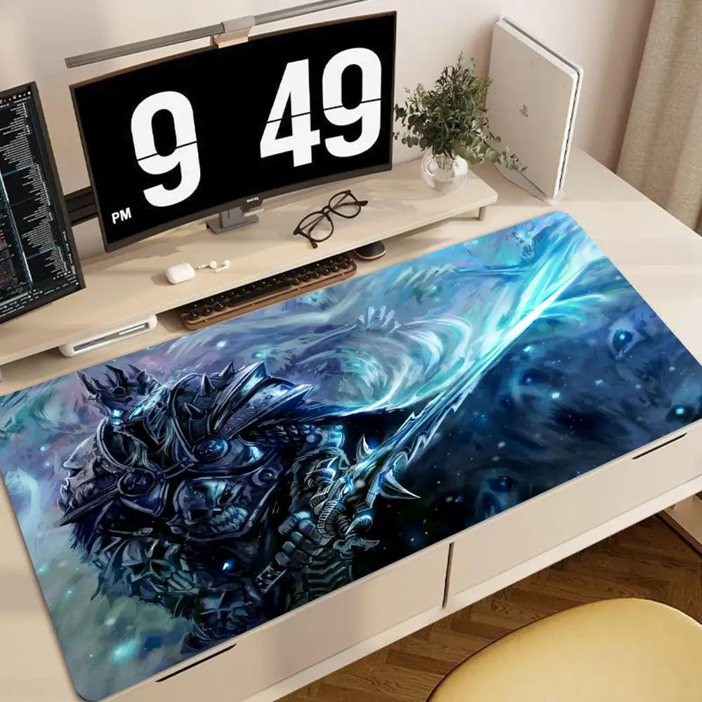 World of Warcraft Anime XXL Game Mouse Pad Deskmat with Lock Edge Keyboard Mice Carpet Office Gamer Computer Accessories HYBXXC