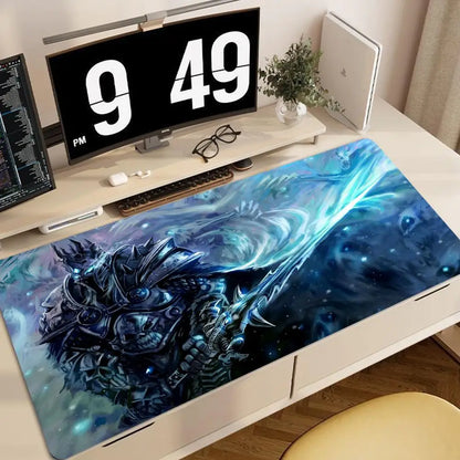 World of Warcraft Anime XXL Game Mouse Pad Deskmat with Lock Edge Keyboard Mice Carpet Office Gamer Computer Accessories HYBXXC