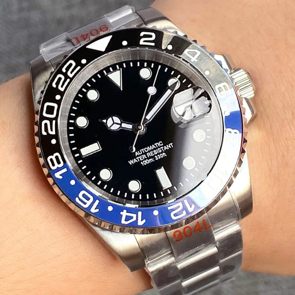 200m wasserdichte Miyota 8215 Automatikuhr für Herren, Taucheruhr, 40mm, mechanisches Uhrwerk, Leuchtanzeige, Jubilee-Armband, Glide-Lock-Schließe