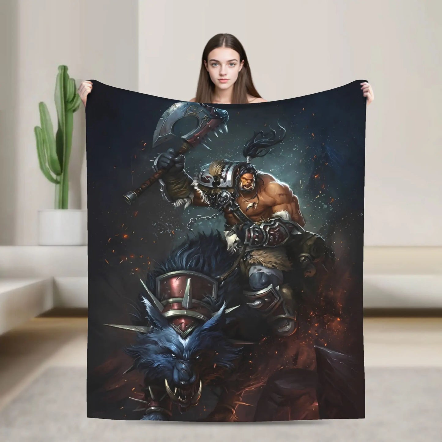 World of Warcraft, WOW Game Blanket Quality Super Warm  Throw Blanket Winter Picnic Outdoor Graphic Bedspread