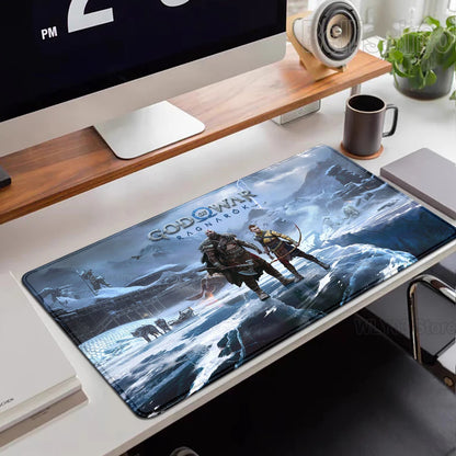 XXL egérpad God of War íróasztali szőnyeg játékos kiegészítők billentyűzet számítógépes egérpad játékosok számára nagy méretű PC-szekrény irodai asztal szőnyeg