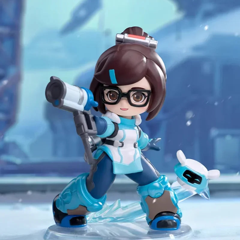 POP MART Overwatch Play of The Game serijos paslaptinga akloji dėžutė – kawaii stiliaus žaislai, dekoratyvinės figūrėlės, namų dekoras, staliniai modeliai-lėlės