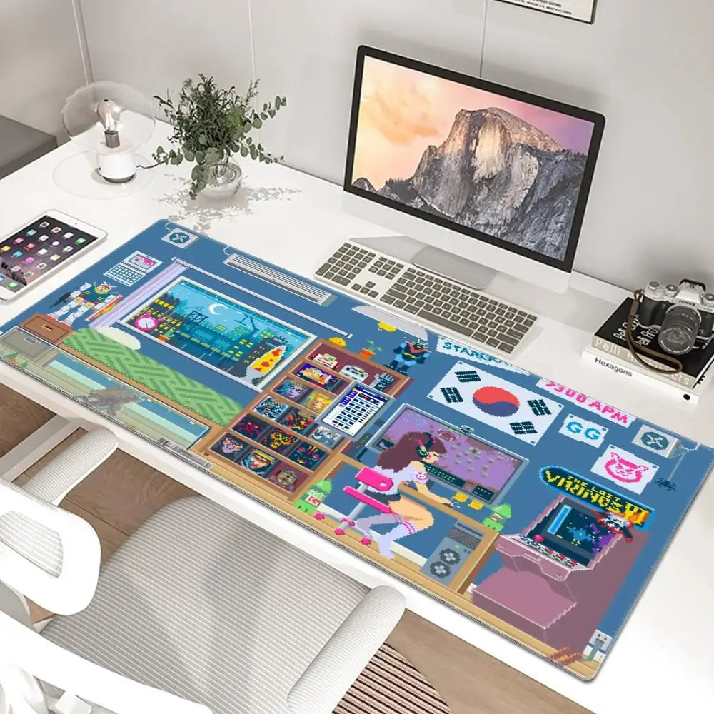 Duża podkładka pod mysz Anime Gaming Girl Overwatch 900x400, gumowa, miękka mata na biurko do laptopa i biura, pod klawiaturę komputerową, nadruk HD, XXL