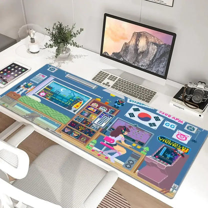 Duża podkładka pod mysz Anime Gaming Girl Overwatch 900x400, gumowa, miękka mata na biurko do laptopa i biura, pod klawiaturę komputerową, nadruk HD, XXL