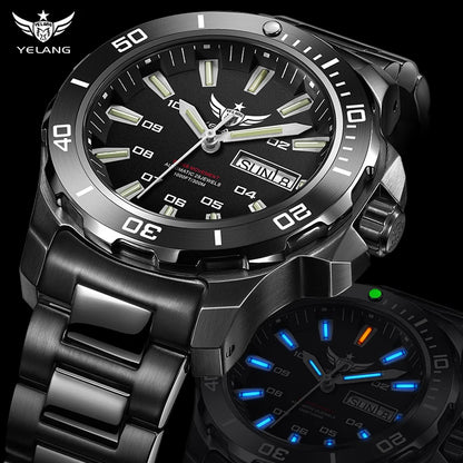 Yelang V5.1 Men's Watch 44mm Super Dive 300M Professional Waterproof SW220 Movement Luxury Automatic Mechanical Watch for Men