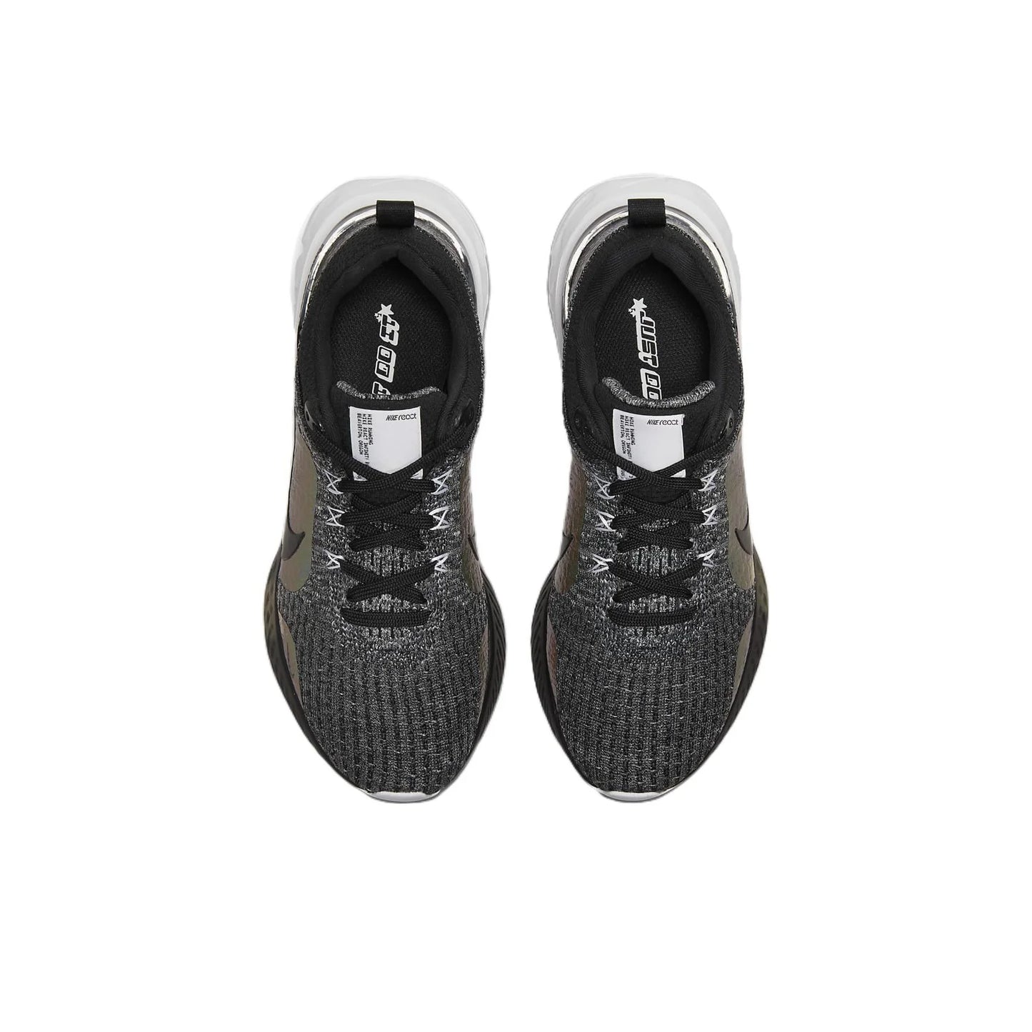 POIZON Nike React Infinity Run Flyknit 3 Premium 'Black Zebra Iridescent' Women's