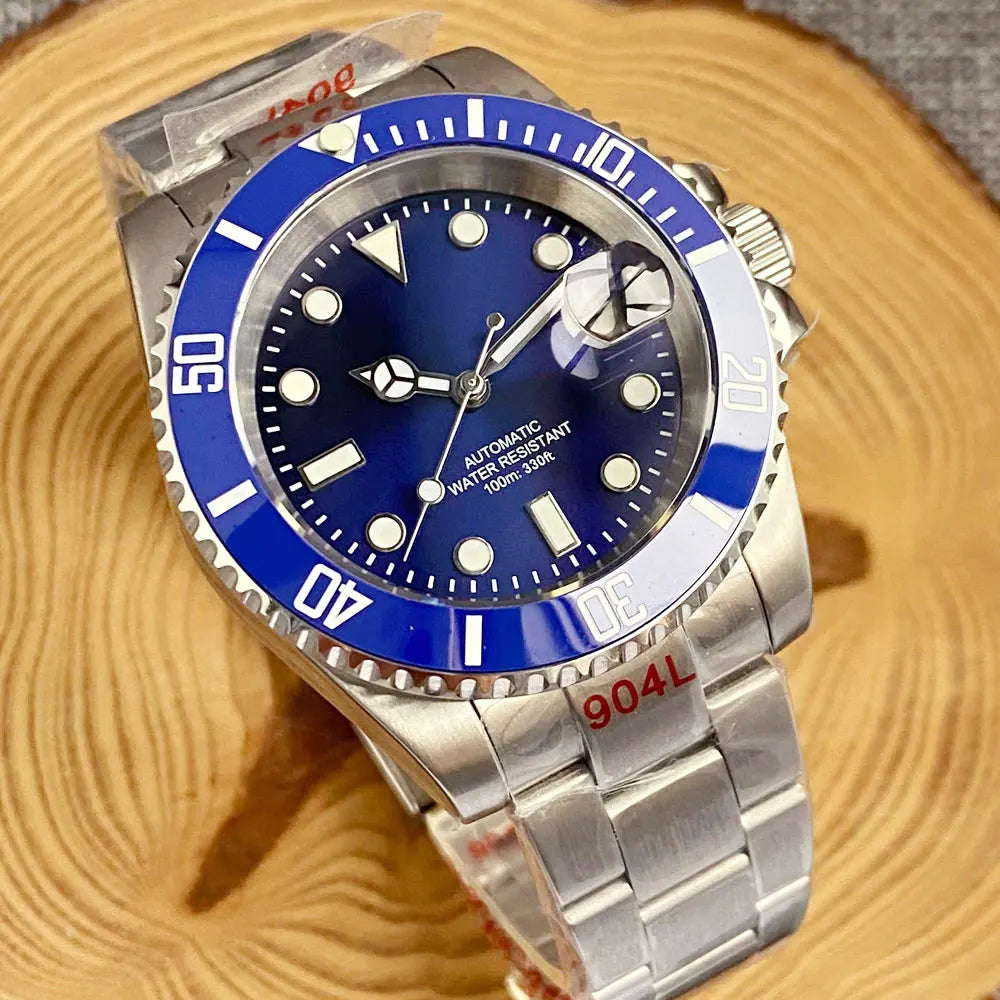 200m wasserdichte Miyota 8215 Automatikuhr für Herren, Taucheruhr, 40mm, mechanisches Uhrwerk, Leuchtanzeige, Jubilee-Armband, Glide-Lock-Schließe