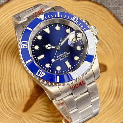 200m wasserdichte Miyota 8215 Automatikuhr für Herren, Taucheruhr, 40mm, mechanisches Uhrwerk, Leuchtanzeige, Jubilee-Armband, Glide-Lock-Schließe