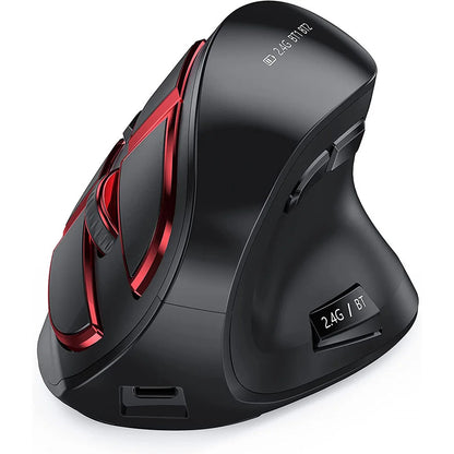 Ratón vertical inalámbrico Jomaa 2.4G+Bluetooth para Apple Mac, portátil y notebook, 9 botones, ratón gaming recargable para PC y iPad