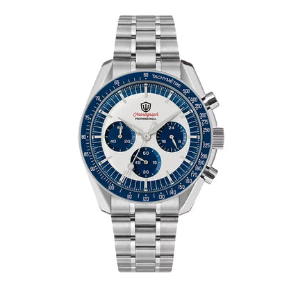 Orologio da uomo Watchdives New Wd1863 al quarzo VK63, cronografo con vetro zaffiro bombato, impermeabile, 39 mm, in acciaio, top brand, orologio business di lusso