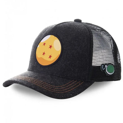 Dragon Ball Son Goku muška hip-hop kapa s letećim vrhom, ljetna kapa s izbočenim vrhom, muška kapa s vezom, kapa s mrežastim podstavom, podesiva trucker kapa, sunčana vizira