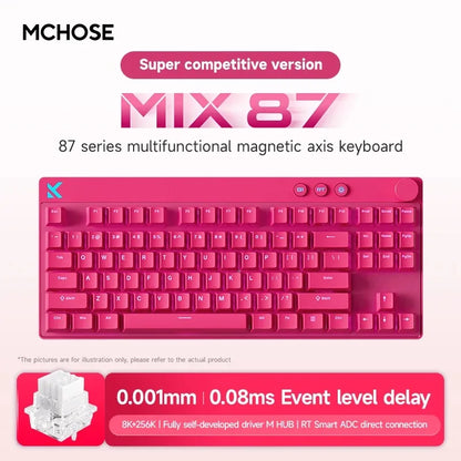 Mchose Mix87 Magnetic Switch Keyboard Wired Gaming Keyboard 8K+256K Esport 0.08ms Low Latency E-Sports Custom Gamer Accessories