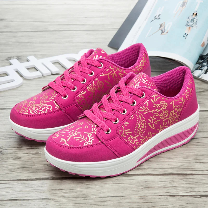 Women’s Leather Casual Sneakers Fashion Comfortable Platform Walking Shoes Wedge Moccasins Breathable Loafers Zapatos De Mujer