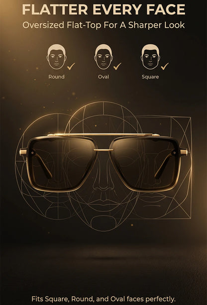 Steampunk négyzetes, dupla hídos napszemüveg férfiaknak, nagy luxusmárka, designer, retro punk, vezetéshez alkalmas napszemüveg, fémkeretes szemüveg