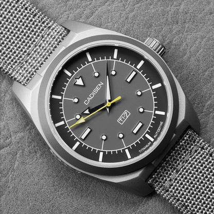 CADISEN TI-7 Autodyne Men’s Automatic Watch  Titanium Case, Miyota 8215, Sapphire Crystal & 100M Waterproof