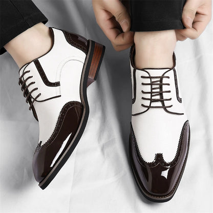 PU Leather Men's Oxford Shoes Heighten Formal Casual Shoes Business Male Suit Shoes New Design Derby Footwear Walking Sneakers