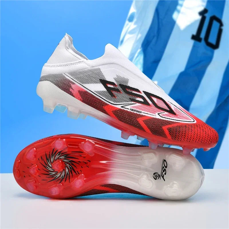 Nouvelles chaussures de football pour hommes, chaussures de sport à cheville haute, respirantes, pour futsal, antidérapantes, ultra-légères, chaussures de football de haute qualité pour matchs en extérieur.