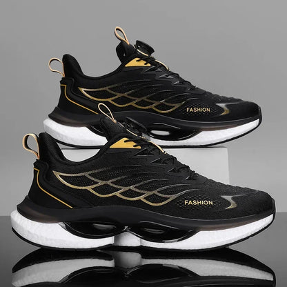 Hommes boucle rotative chaussures de course femmes réfléchissant en plein air Jogging baskets INS gros sport Zapatillas anti-dérapant chaussures unisexes
