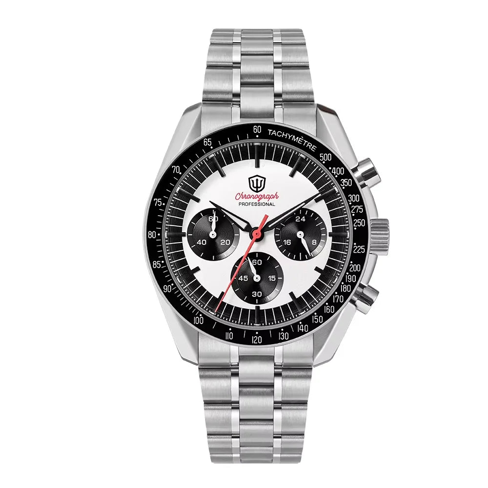 Orologio da uomo Watchdives New Wd1863 al quarzo VK63, cronografo con vetro zaffiro bombato, impermeabile, 39 mm, in acciaio, top brand, orologio business di lusso