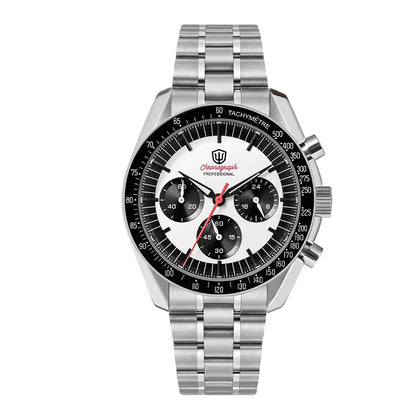 Orologio da uomo Watchdives New Wd1863 al quarzo VK63, cronografo con vetro zaffiro bombato, impermeabile, 39 mm, in acciaio, top brand, orologio business di lusso