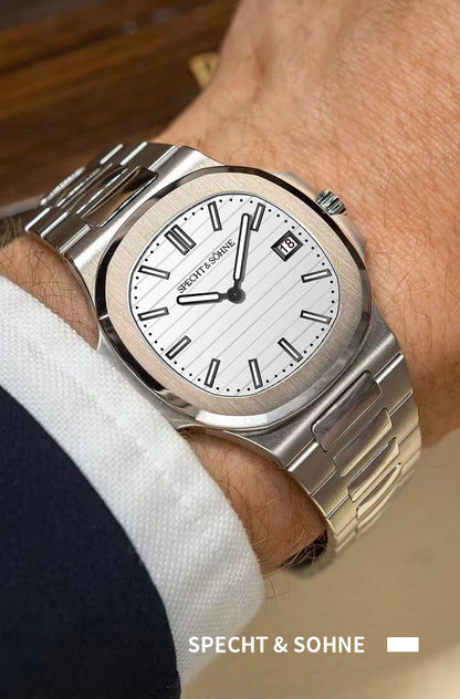 2026 New Specht & Söhne Luxury 40MM Quartz Watch For Men Super Slim Steel Sapphire Crystal 50M Waterproof 5711 Classic Watch