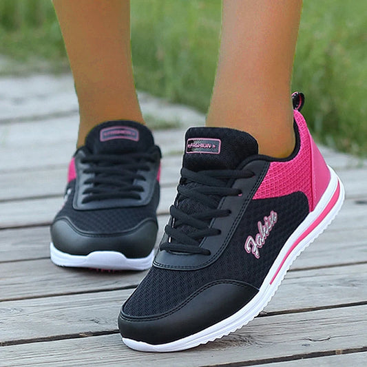 Women's Sneakers 2025 New Fashion Flat Women's Shoes Vulcanized Casual Sneaker Woman Lace Up Women Sneakers Tenis Feminino