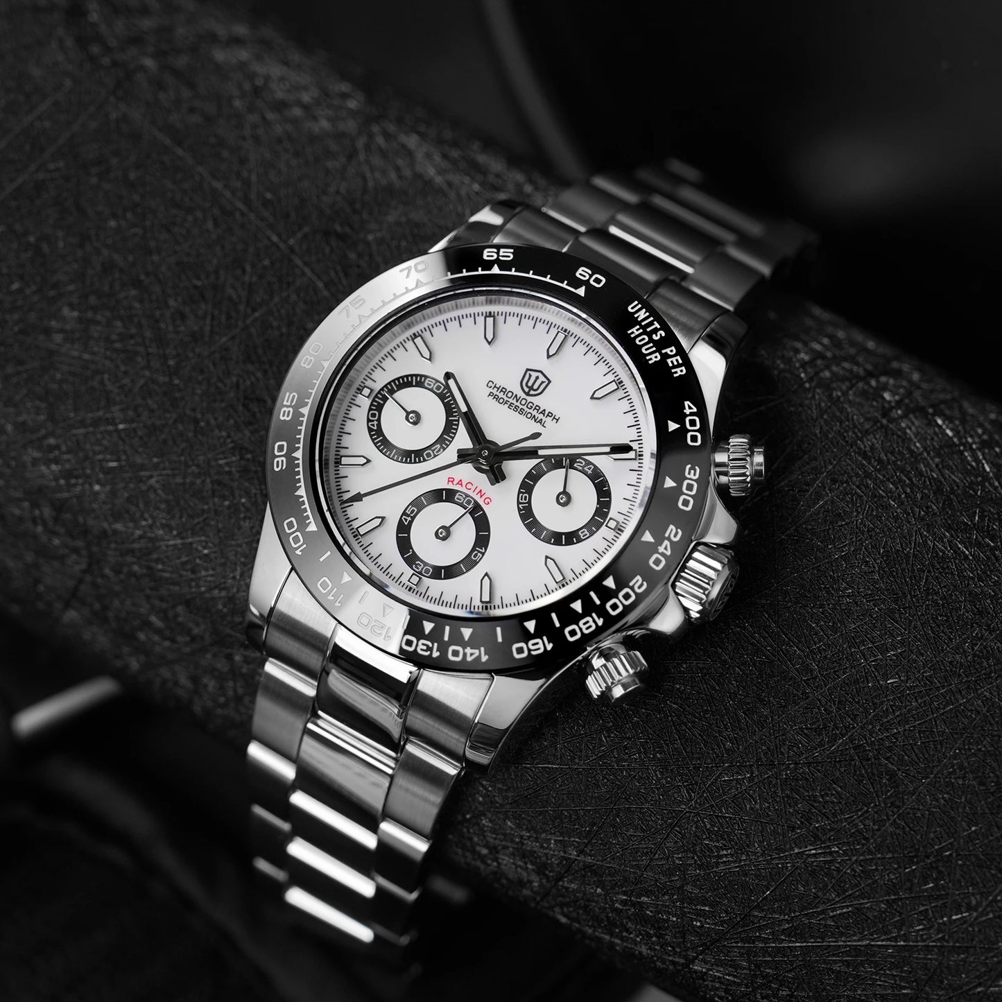 Watchdives WD16500 V2 Quartz Watch VK63 Sweep Sports Chronograph Watches Sapphire AR Coating BGW9 Luminous Waterproof Watches