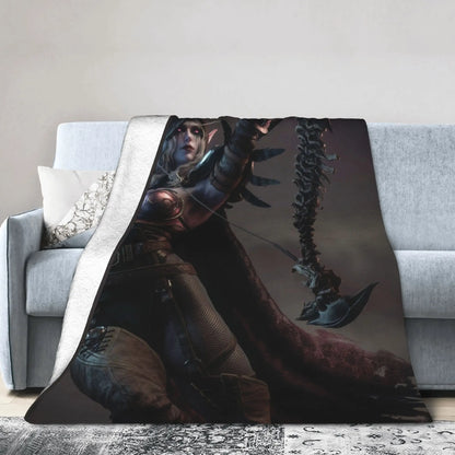 Topla deka Students Travel World of Warcraft Sylvanas Windrunner deka za prekrivanje flanelski prekrivač za uređenje doma prekrivač za krevet