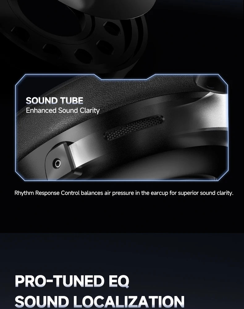 New Wireless Gaming Headphone,Bluetooth 6.0,53mm Titanium Drivers,7.1 Virtual Surround Sound,15ms Zero-Latency,for PC/PS5/Mobile