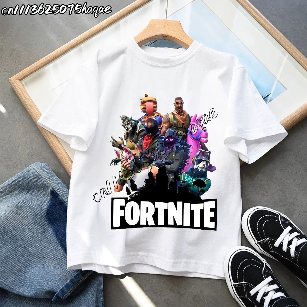 Neue Fortnite-Sommer-T-Shirts für Kinder, Cartoon-Figur-Grafik-T-Shirt, lässige Sport-Kurzarmtops für Jungen