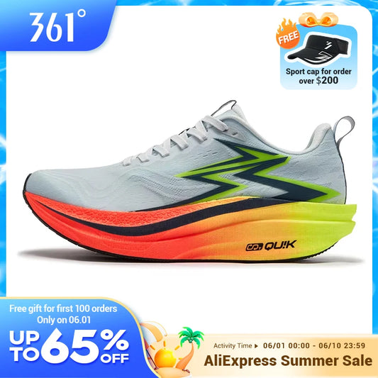 361 Degrees Flame 4.0 MIX Men Running Shoes Carbon Plate Racing Marathon Stable Rebound Wear-resistant Male Sneakers 672512204