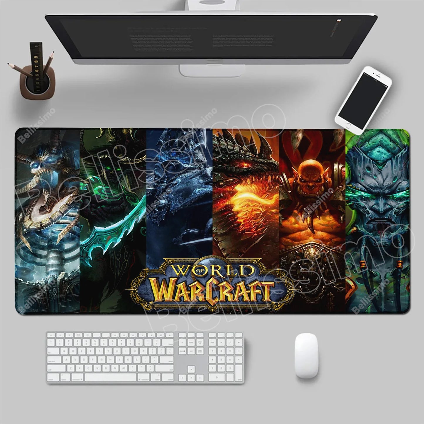 World Of Warcraft 90x40 Large Gaming Mouse Pad Game Desk Play Pad for Csgo Natural Rubber Mat Grande Gamer Xxl Computer Mousepad