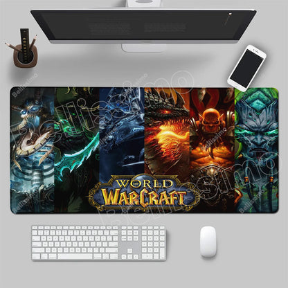 World Of Warcraft 90x40 Large Gaming Mouse Pad Game Desk Play Pad for Csgo Natural Rubber Mat Grande Gamer Xxl Computer Mousepad