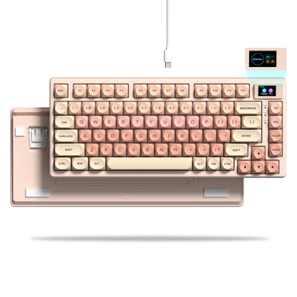 Teclado gamer Womier S-K80 con pantalla OLED a color, teclado mecánico gaming hot-swappable con montaje gasket y RGB personalizable