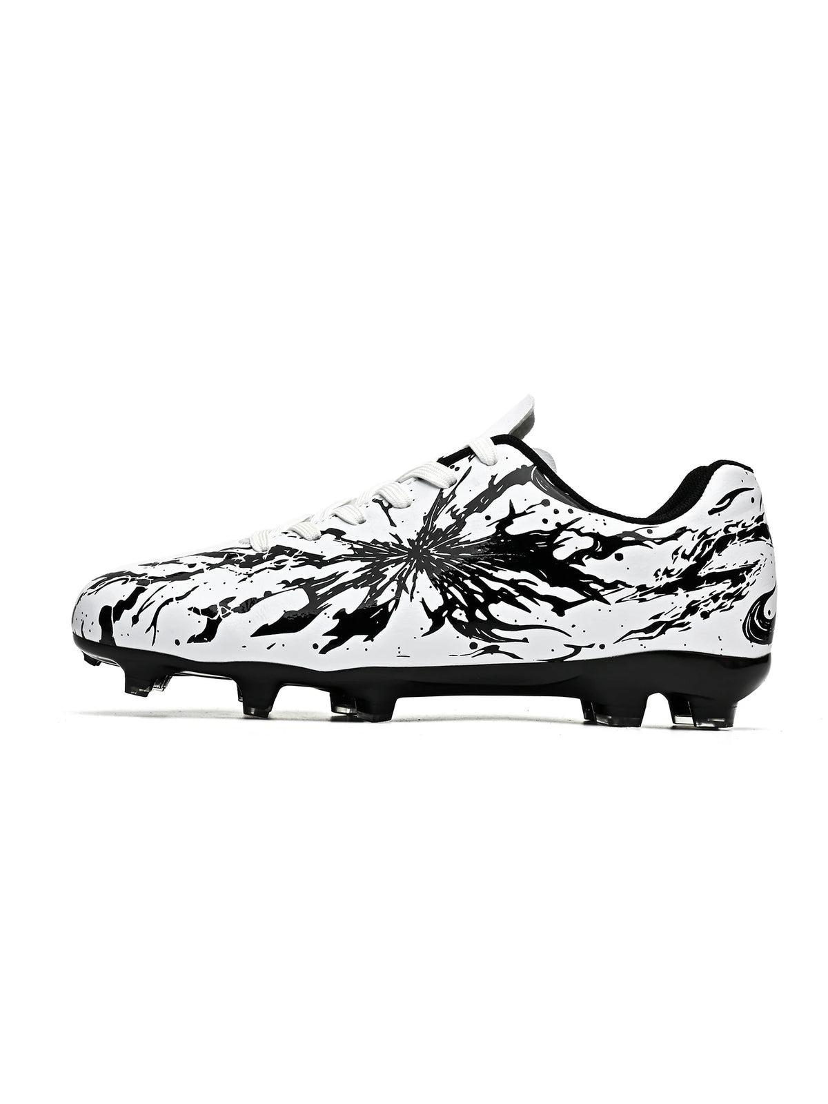 Chaussures de football pour hommes, modèle AG FG Hybrid, avec crampons, tige en PU confortable et semelle absorbant les chocs, idéales pour l’entraînement sur gazon naturel.