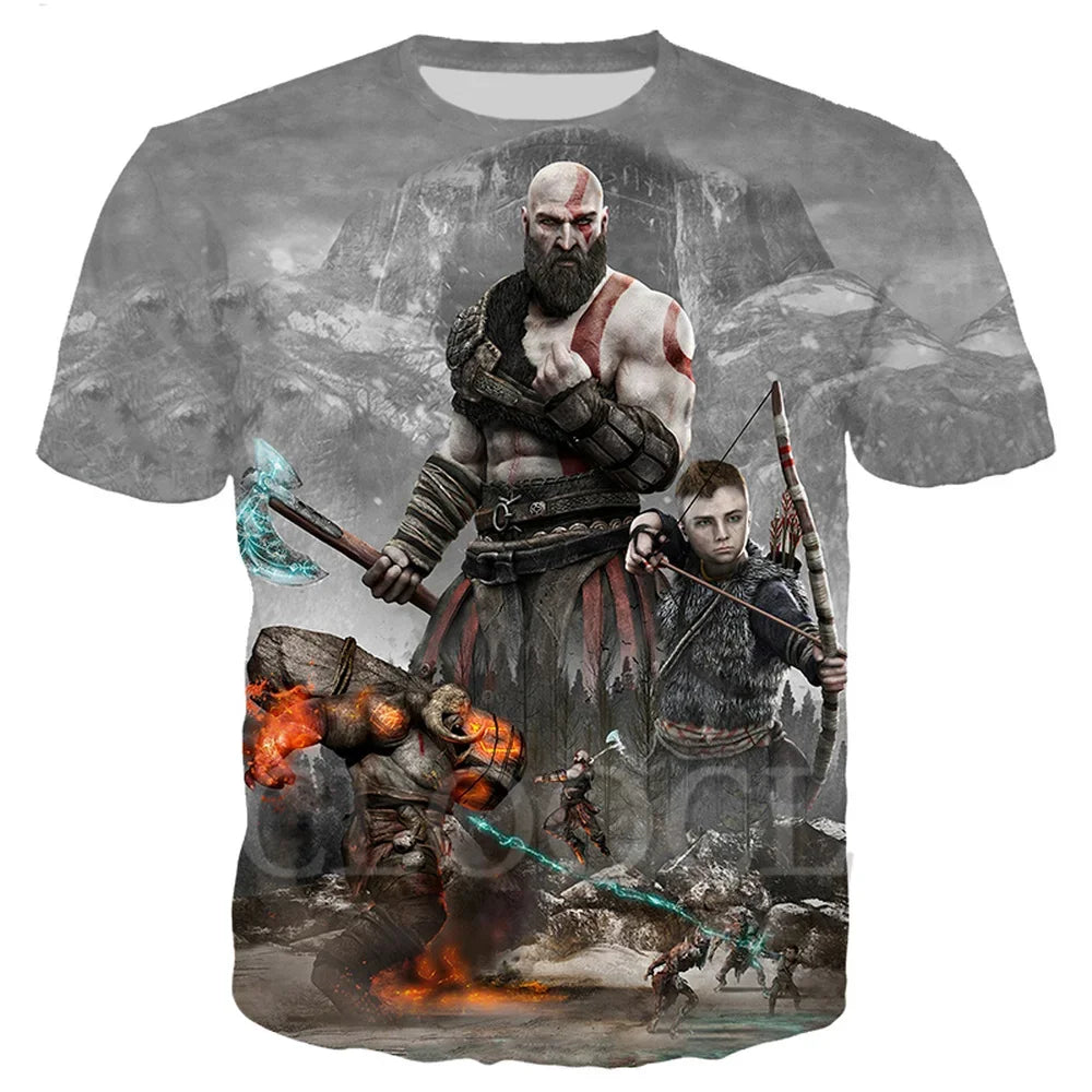 Games Kratos God of War póló, női és férfi kapucnis pulóver, 3D-nyomtatott joggingnadrág, harcos pulóver, alkalmi cipzáras kapucnis kabát