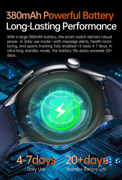 2025 Health Smartwatch for Xiaomi & Huawei ECG + PPG, Blood Pressure, SpO2, Body Analysis, Bluetooth Calling & NFC
