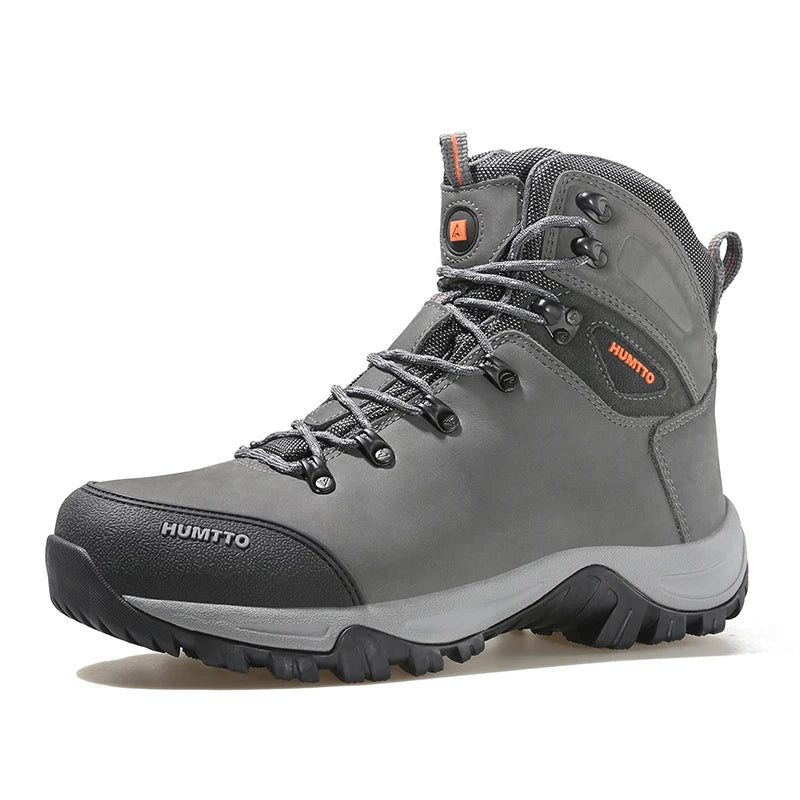 HUMTTO Buty trekkingowe męskie wodoodporne buty myśliwskie taktyczne pustynne buty bojowe za kostkę do trekkingu dla mężczyzn i kobiet ciepłe skórzane sneakersy
