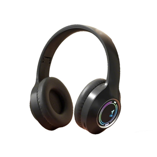 Casque Bluetooth KEBIDU RGB, casque de jeu pliable, 3,5 mm + BT5.3, écouteurs stéréo HiFi, réduction du bruit, écouteurs sans fil