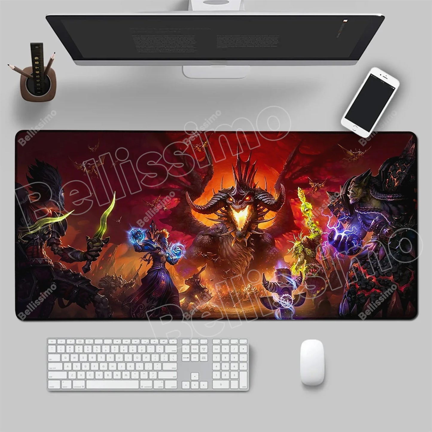 World Of Warcraft 90x40 Large Gaming Mouse Pad Game Desk Play Pad for Csgo Natural Rubber Mat Grande Gamer Xxl Computer Mousepad