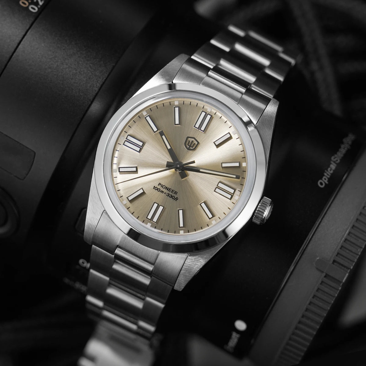 Watchdives WD1016 V3 kvarc karóra, 37 mm-es rozsdamentes acél tok, zafírüveg, vintage stílusú karóra, VH31 Sweep mozgás, 100 m vízálló férfi karóra