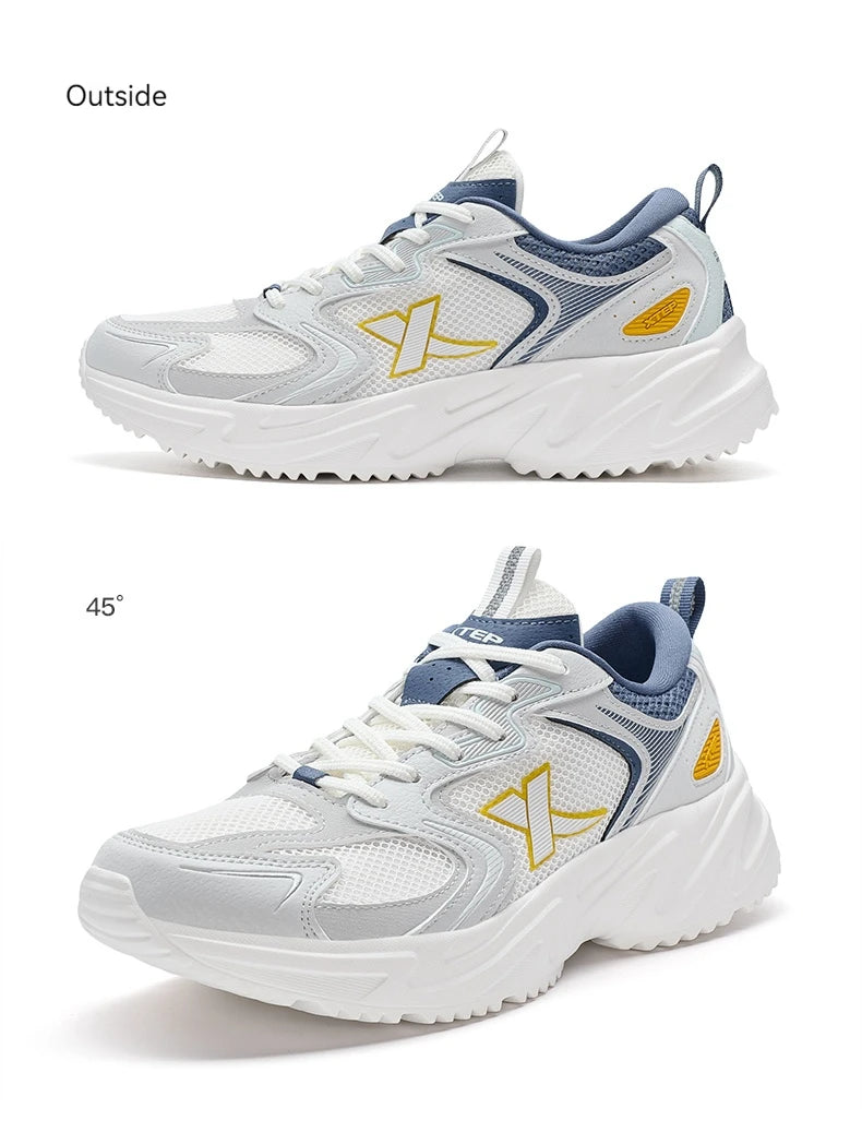 Zapatillas casuales Xtep para hombre, calzado deportivo de verano resistente, con cordones, antideslizante y resistente al desgaste para exteriores 876219320026
