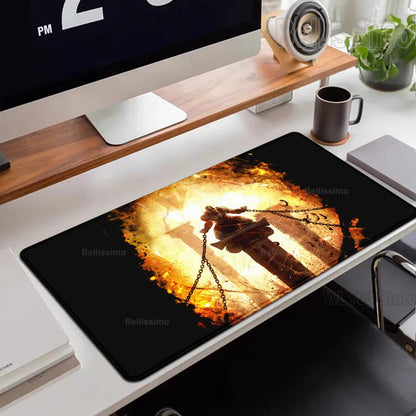 XXL egérpad God of War íróasztali szőnyeg játékos kiegészítők billentyűzet számítógépes egérpad játékosok számára nagy méretű PC-szekrény irodai asztal szőnyeg